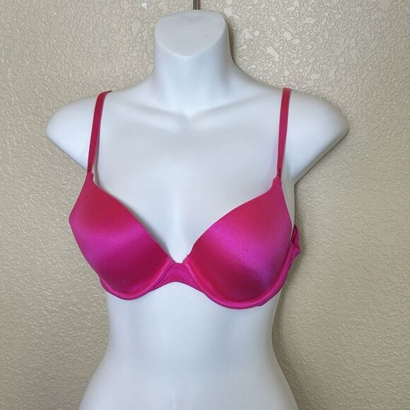 Victoria’s Secret Biofit Demi Uplift Push-up Bra Pink 34c - Picture 1 of 7